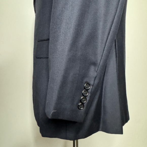 Hickey Freeman for Nordstrom 100% Worsted Wool Navy Blazer 44L Ing Loro Piana - Picture 2 of 5
